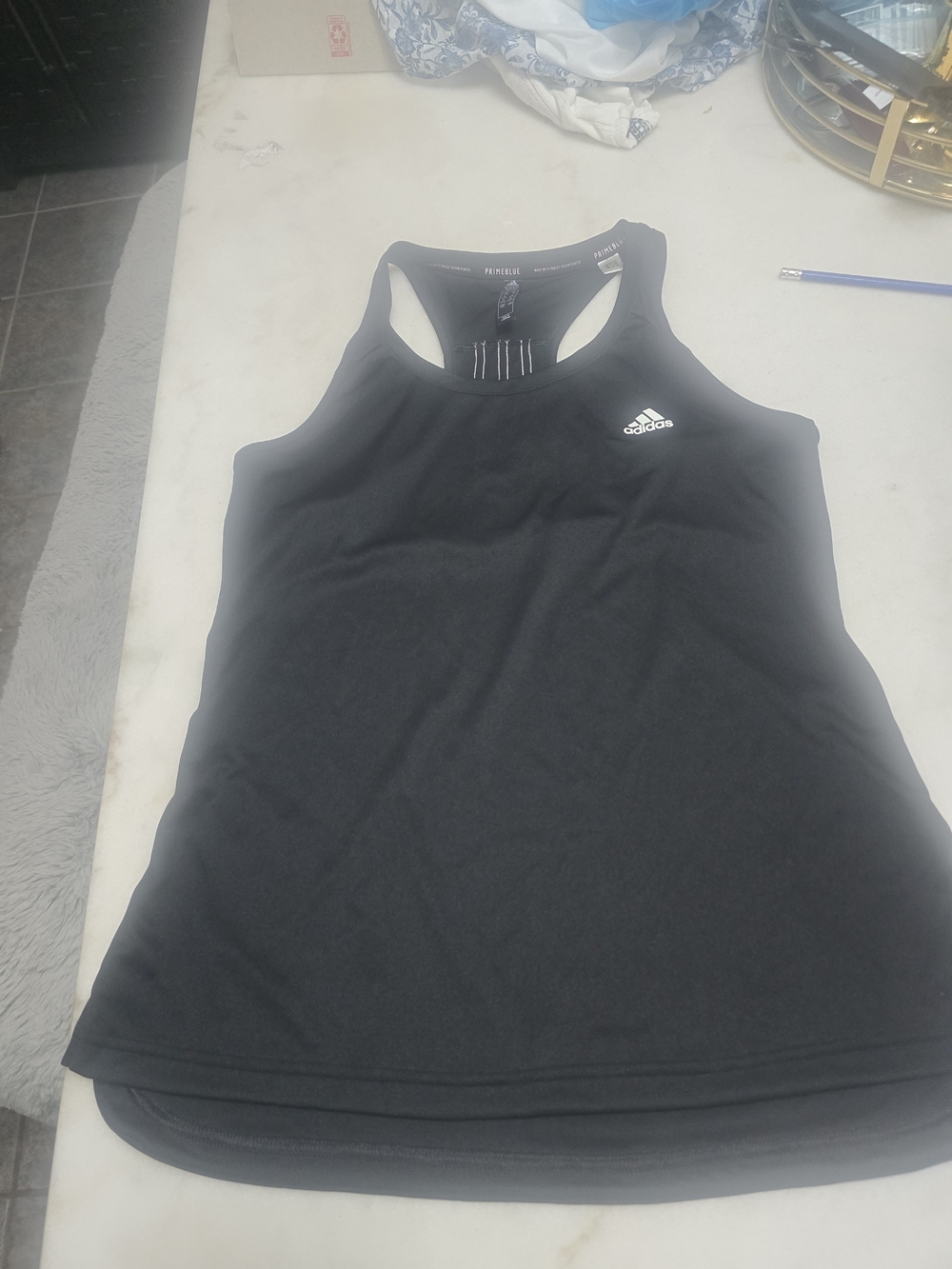 Adidas Black Racerback Performance Tank - Picture 9 of 9